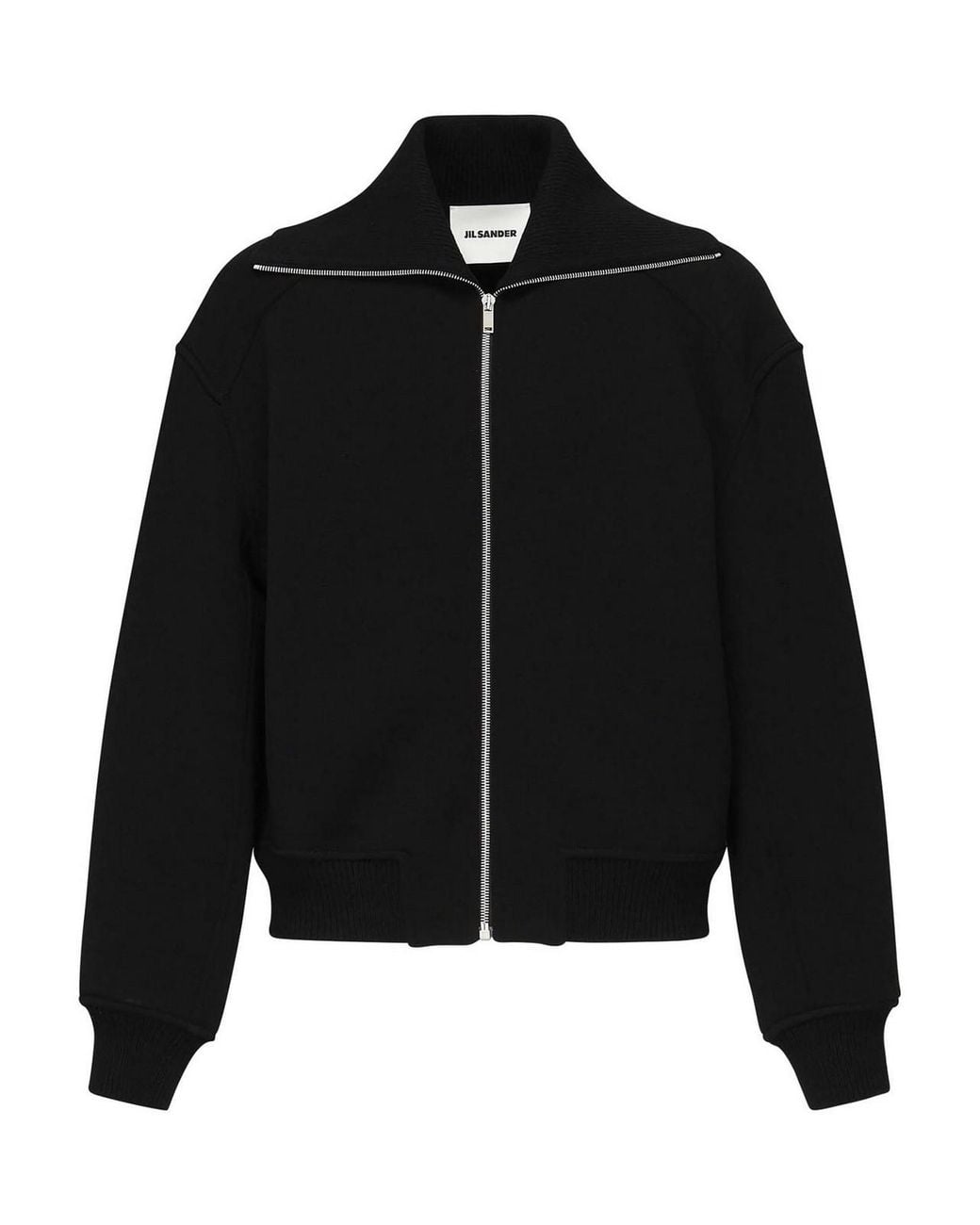 Jil Sander Black Wool Bomber Jacket for men
