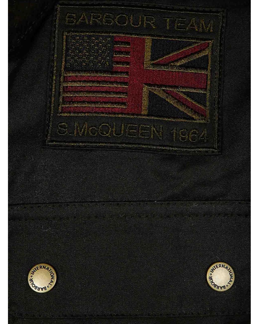 Barbour Black Workers Wax Giubbotto Steve Mcqueen for men