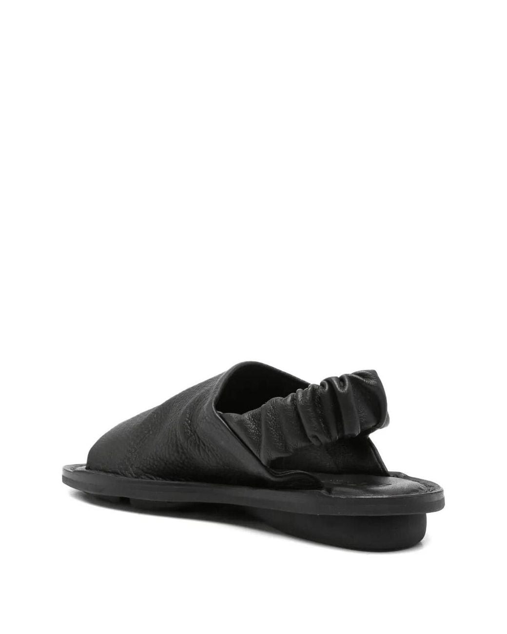 Trippen Black Nudge Flat Sandals