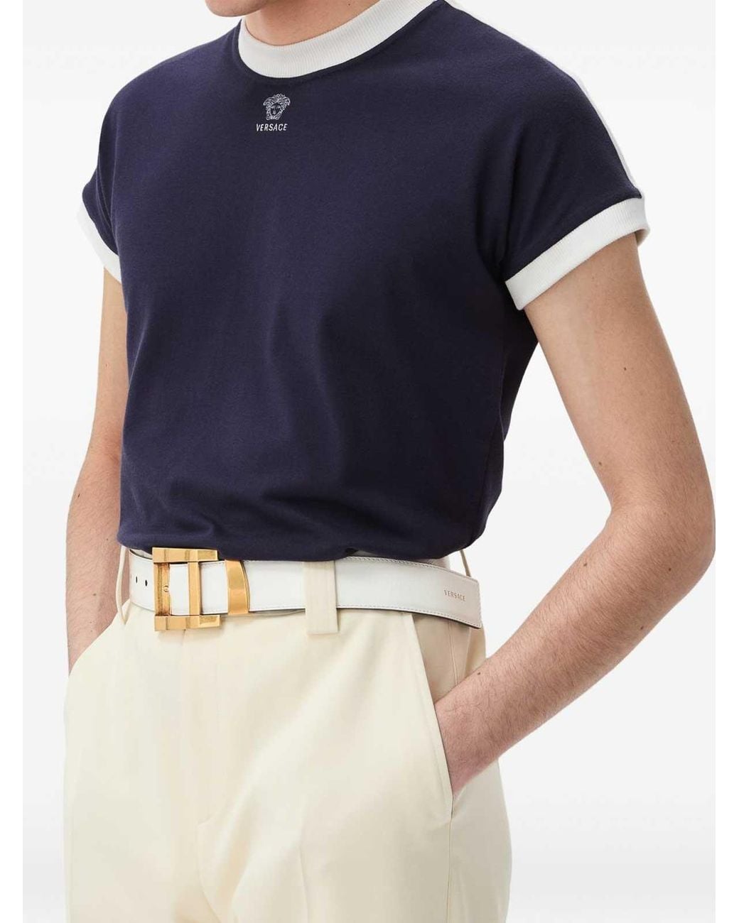 Versace Blue Short-Sleeve T-Shirt for men