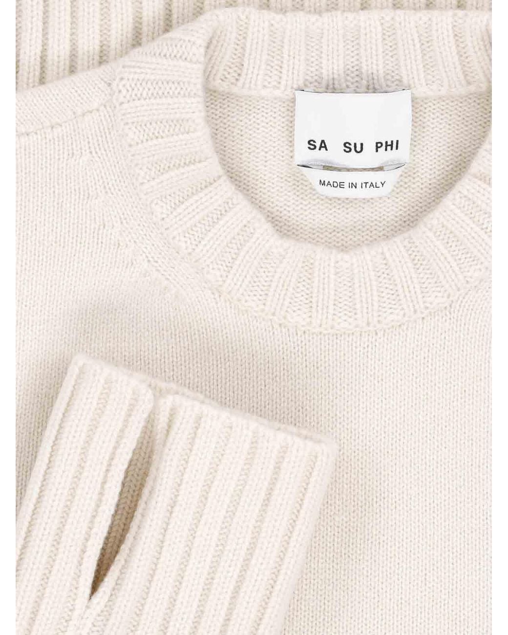 Sa Su Phi White Cashmere Sweater
