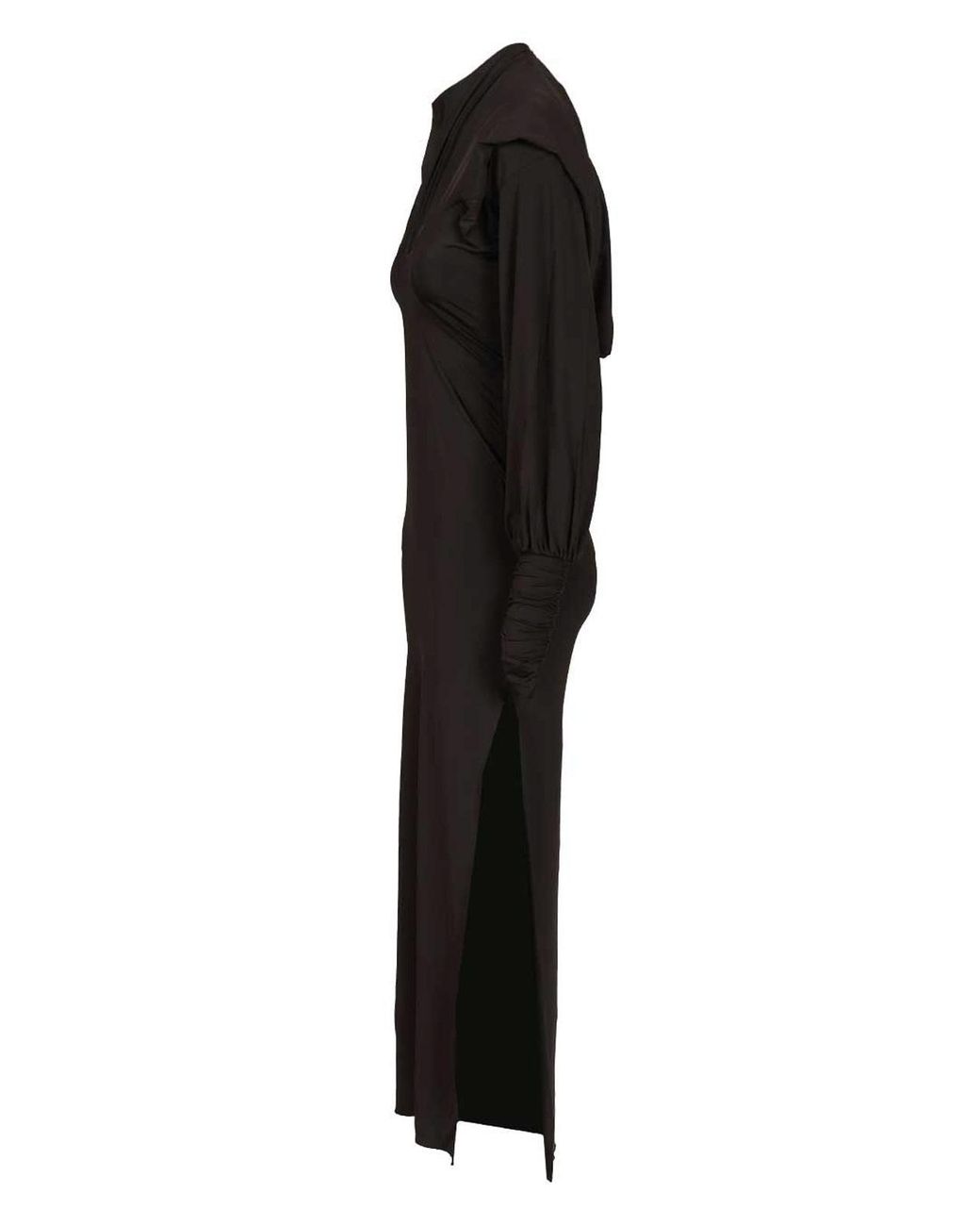 ROTATE BIRGER CHRISTENSEN Black Slinky Hooded Dress