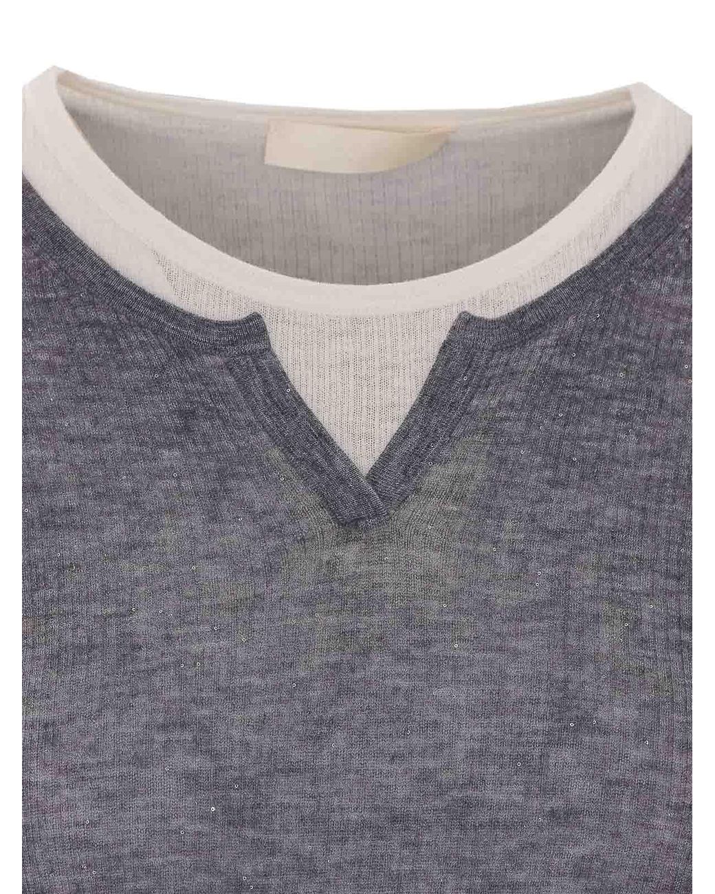 ELEH Blue Long Sleeves Top
