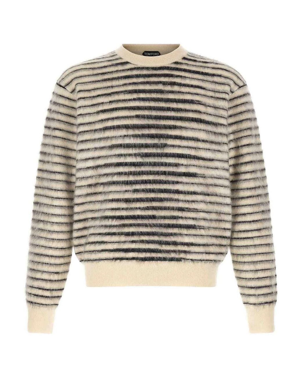 Tom Ford White Brushed Effect Sweater for men