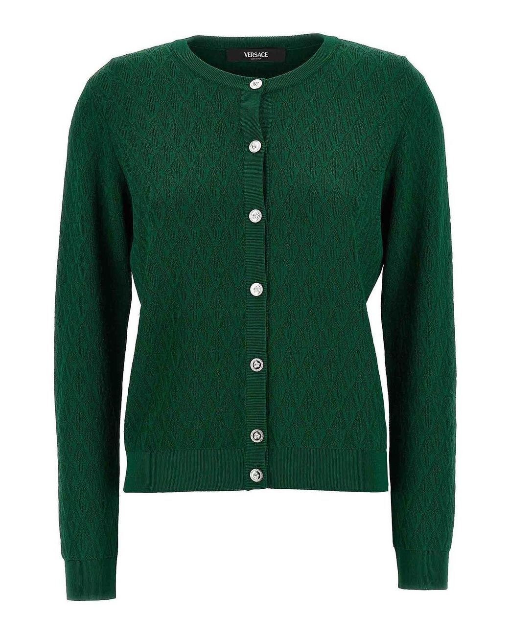 Versace Green Cardigan Pattern V