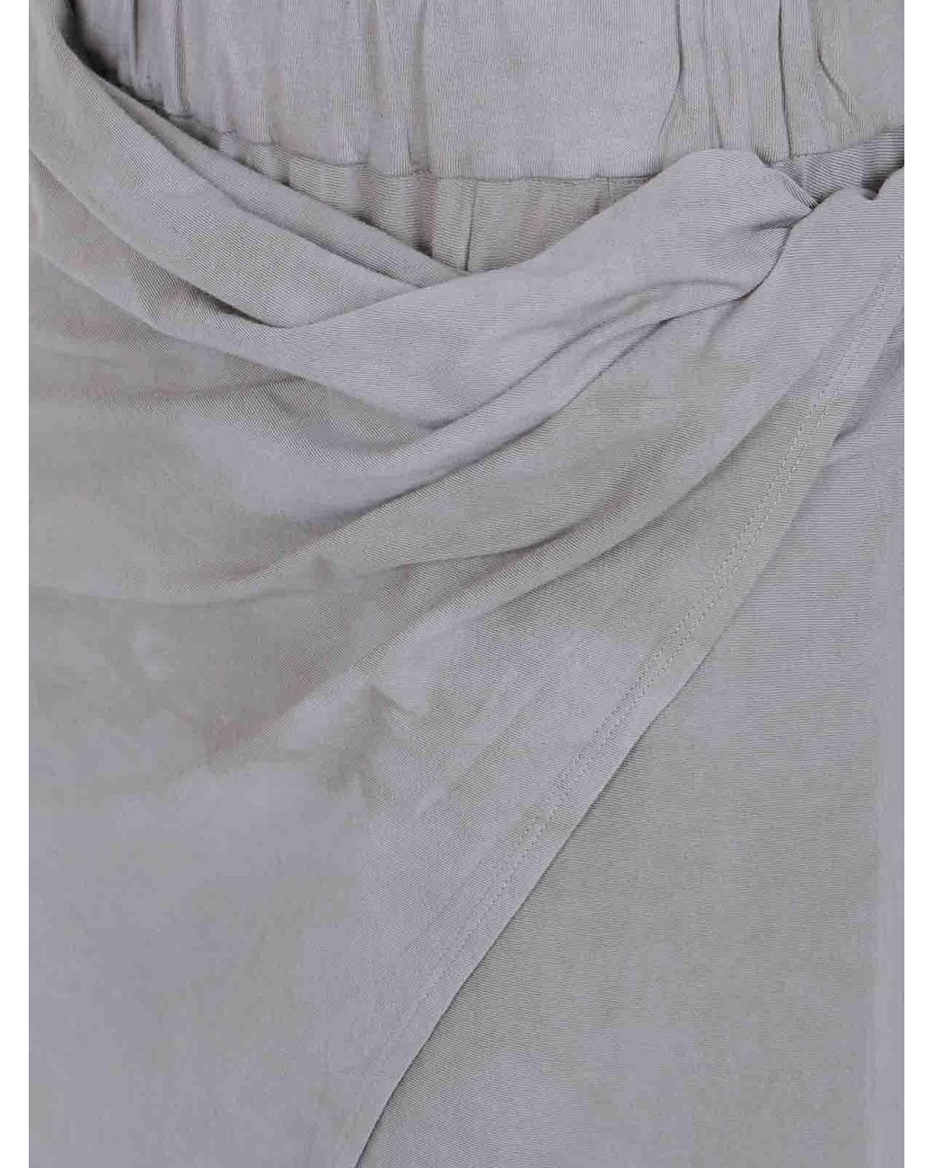 Ziggy Chen Gray Asymetric Jersey Skirt