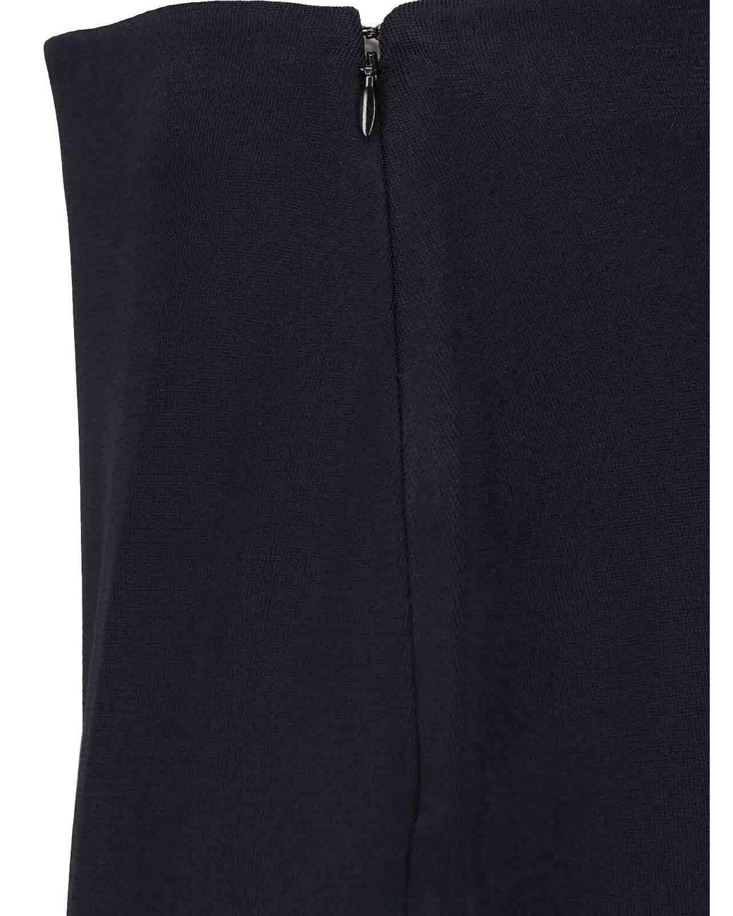 Balmain Black Midi Skirt With Lace