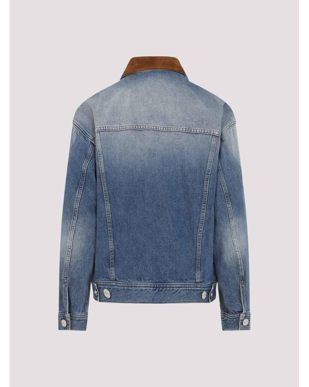 Versace Blue Denim Stone Wash Blouson