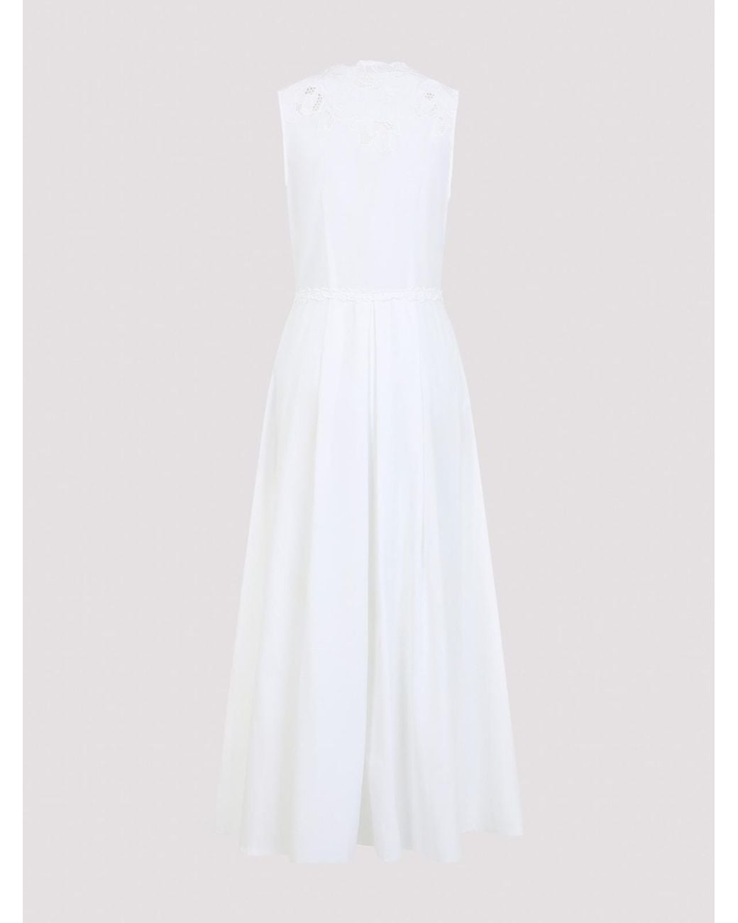 Ermanno Scervino White Sleeveless Maxi Dress