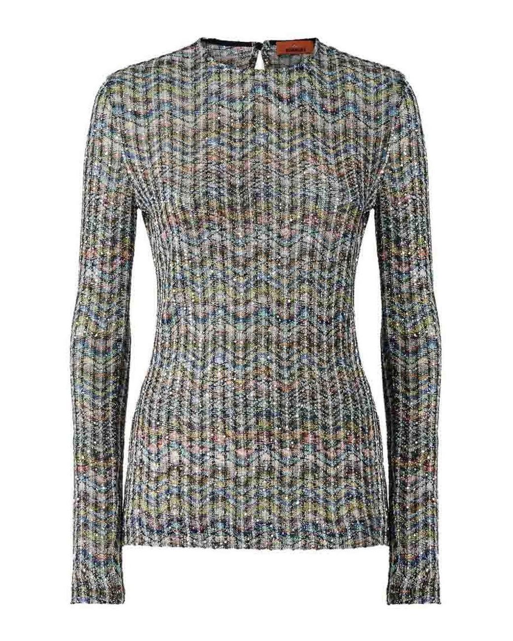 Missoni Gray Rundhalspullover