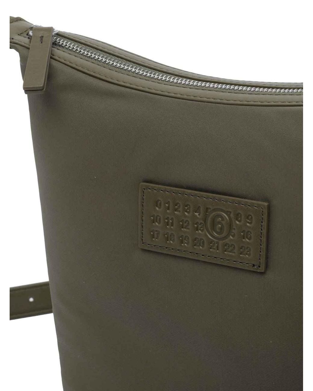 MM6 by Maison Margiela Gray Numeric Vertical Crossbody Bag for men