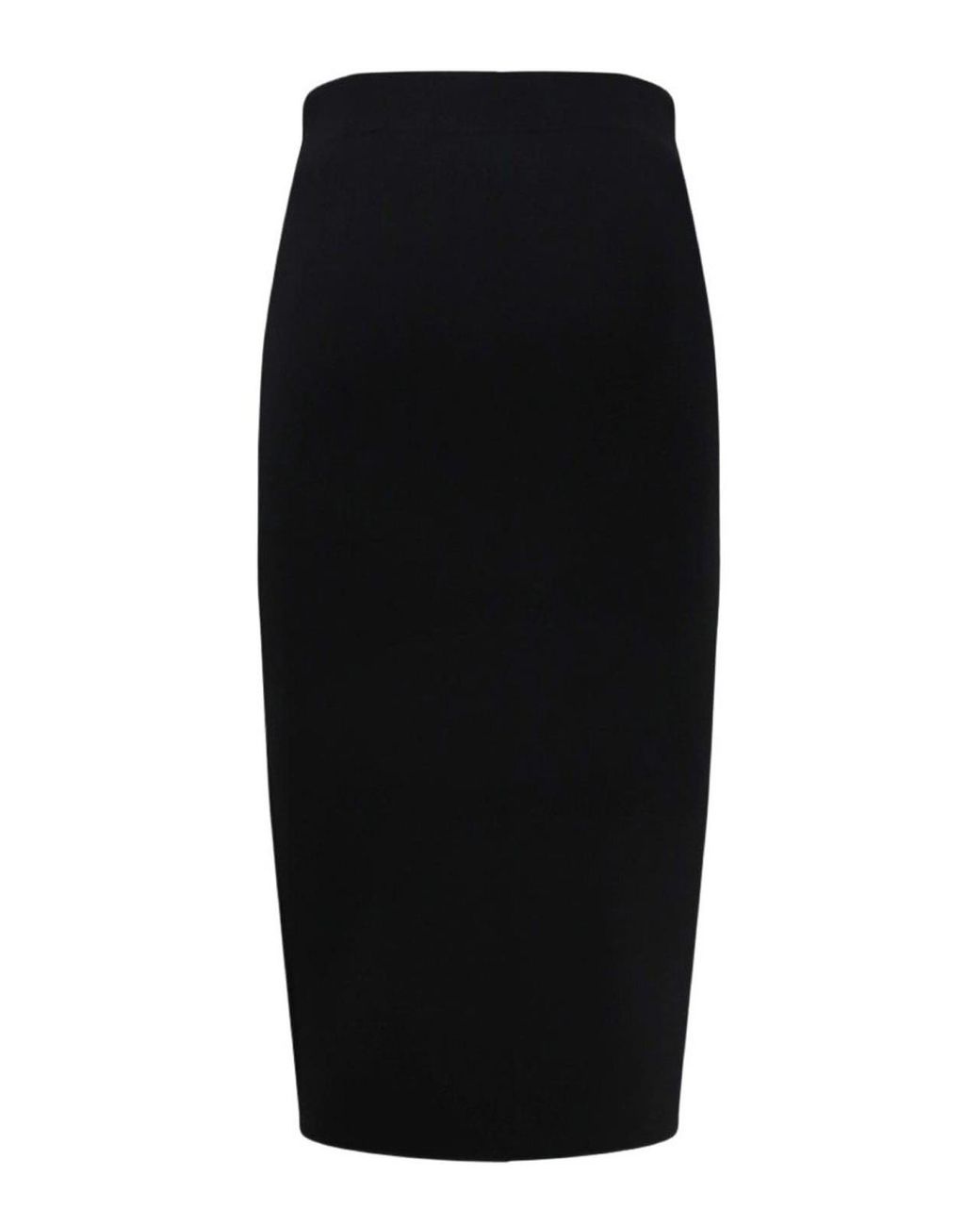 Elisabetta Franchi Black Zip-Front Knit Skirt