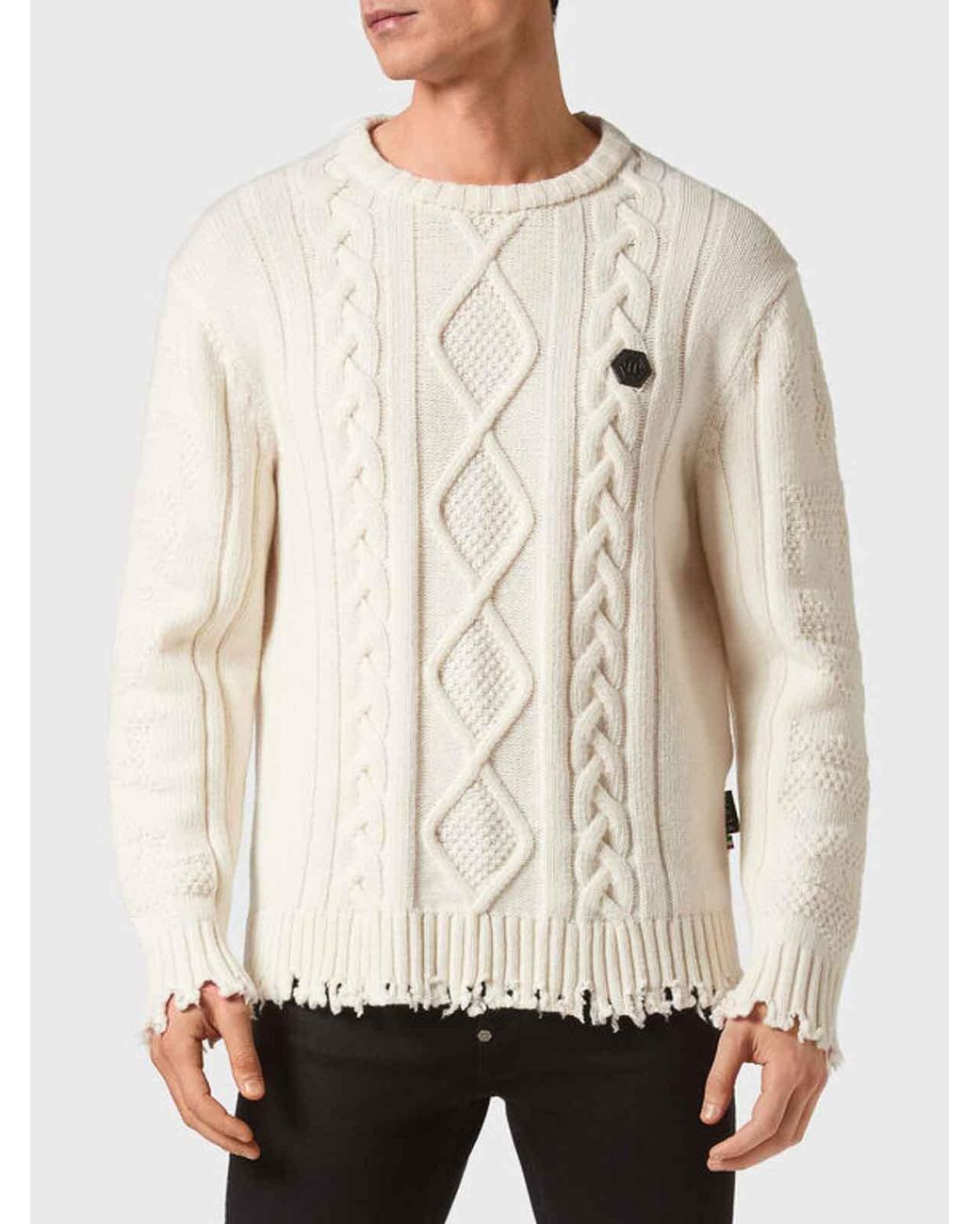 Philipp Plein Natural Sweater for men