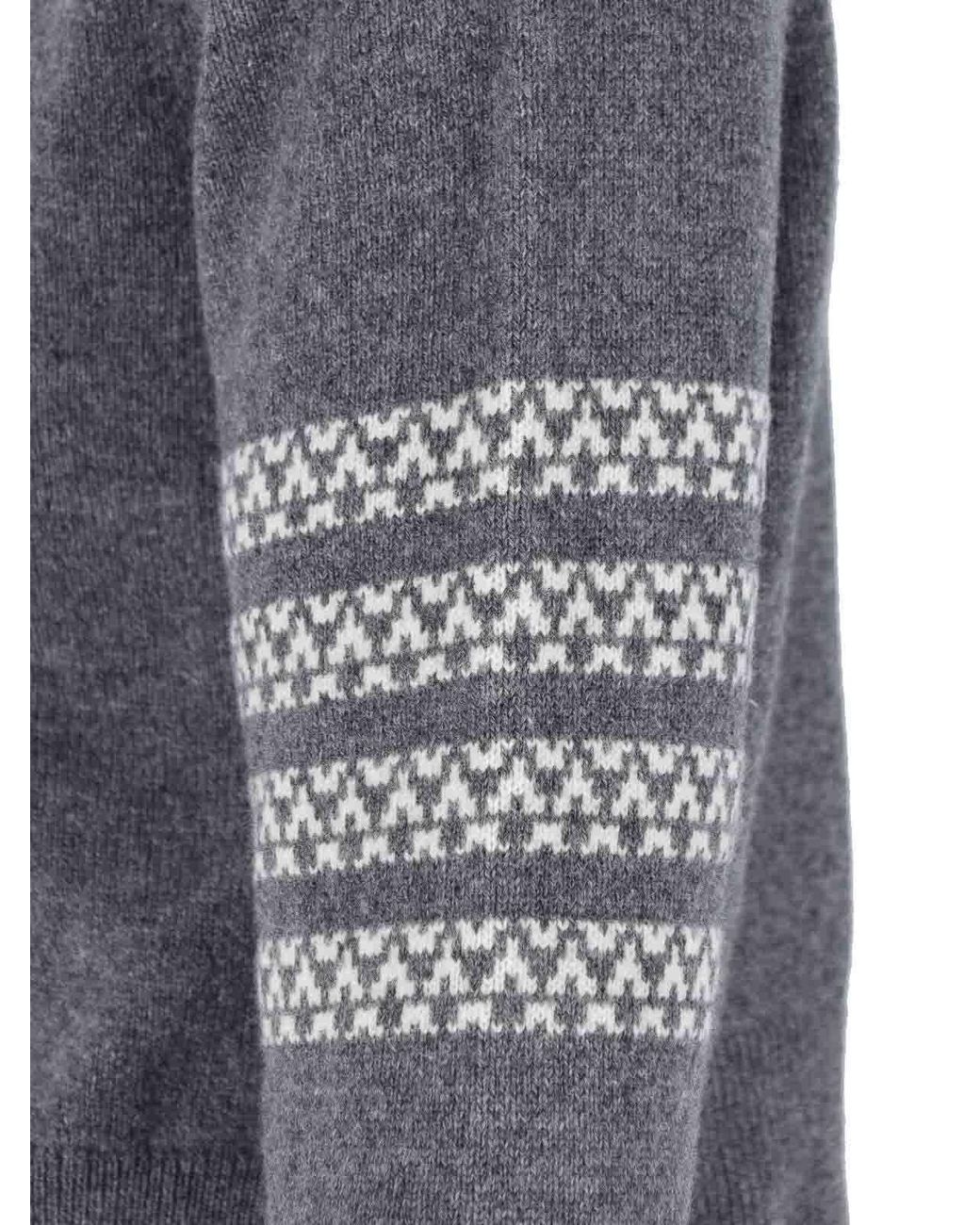 Suéter Cuello Redondo Thom Browne de hombre de color Gray