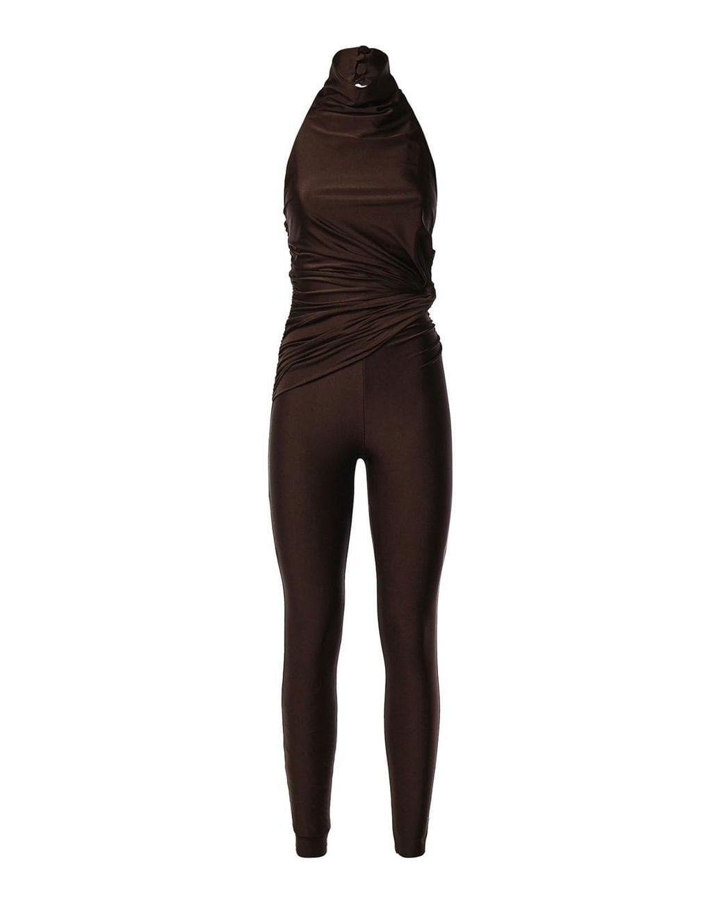 ANDAMANE Brown Tatiana Lycra Jumpsuit