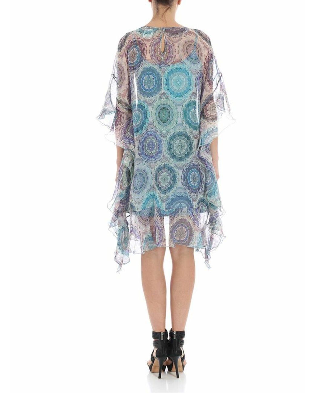 Fuzzi Blue Geometric Dress