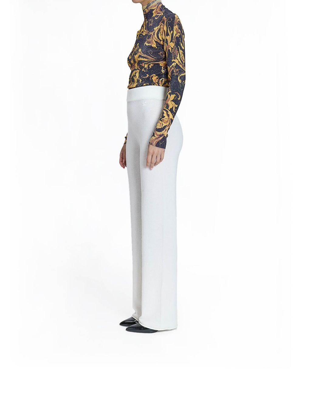 Genny White Cashmere Trousers