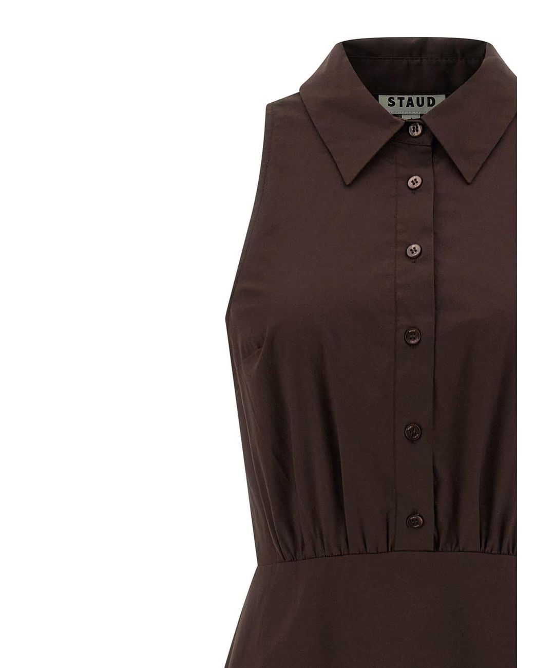 staud romy dress brown STAUD Romy Dress in Brown