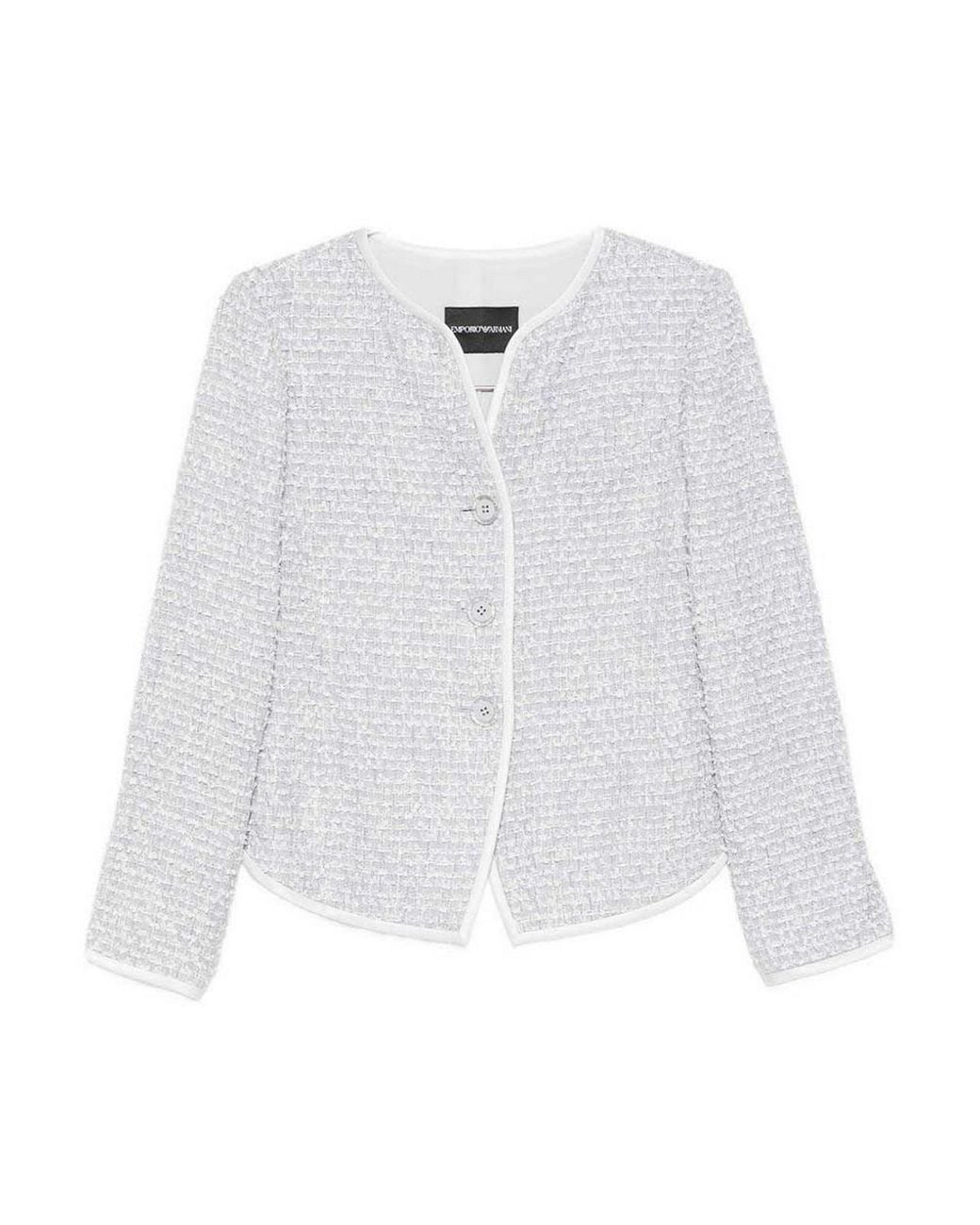 Emporio Armani White Wool Blend Jacket