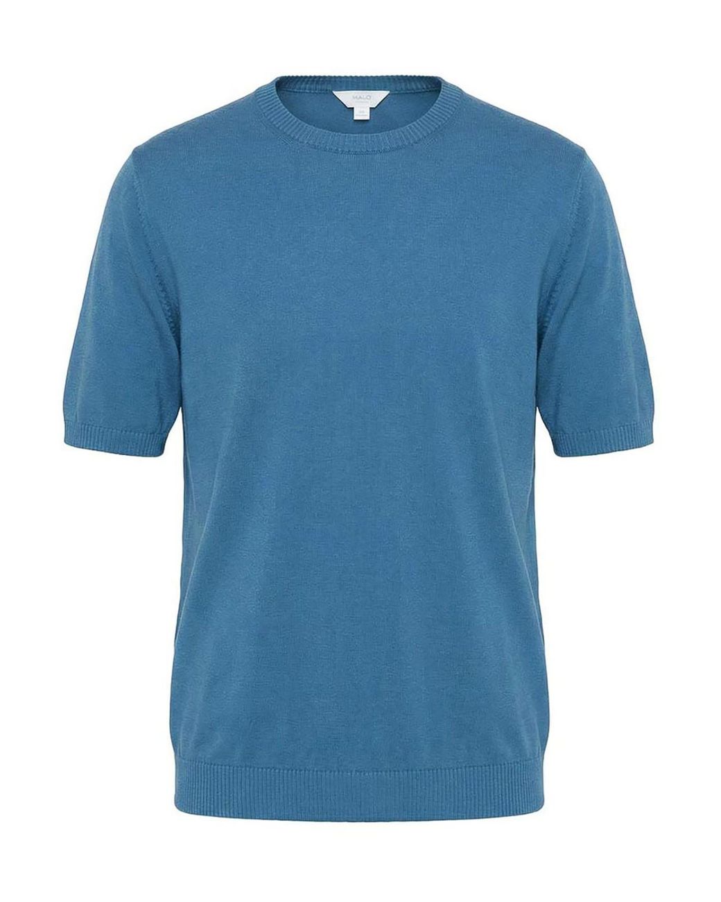 Malo Blue Cotton Round Neck for men