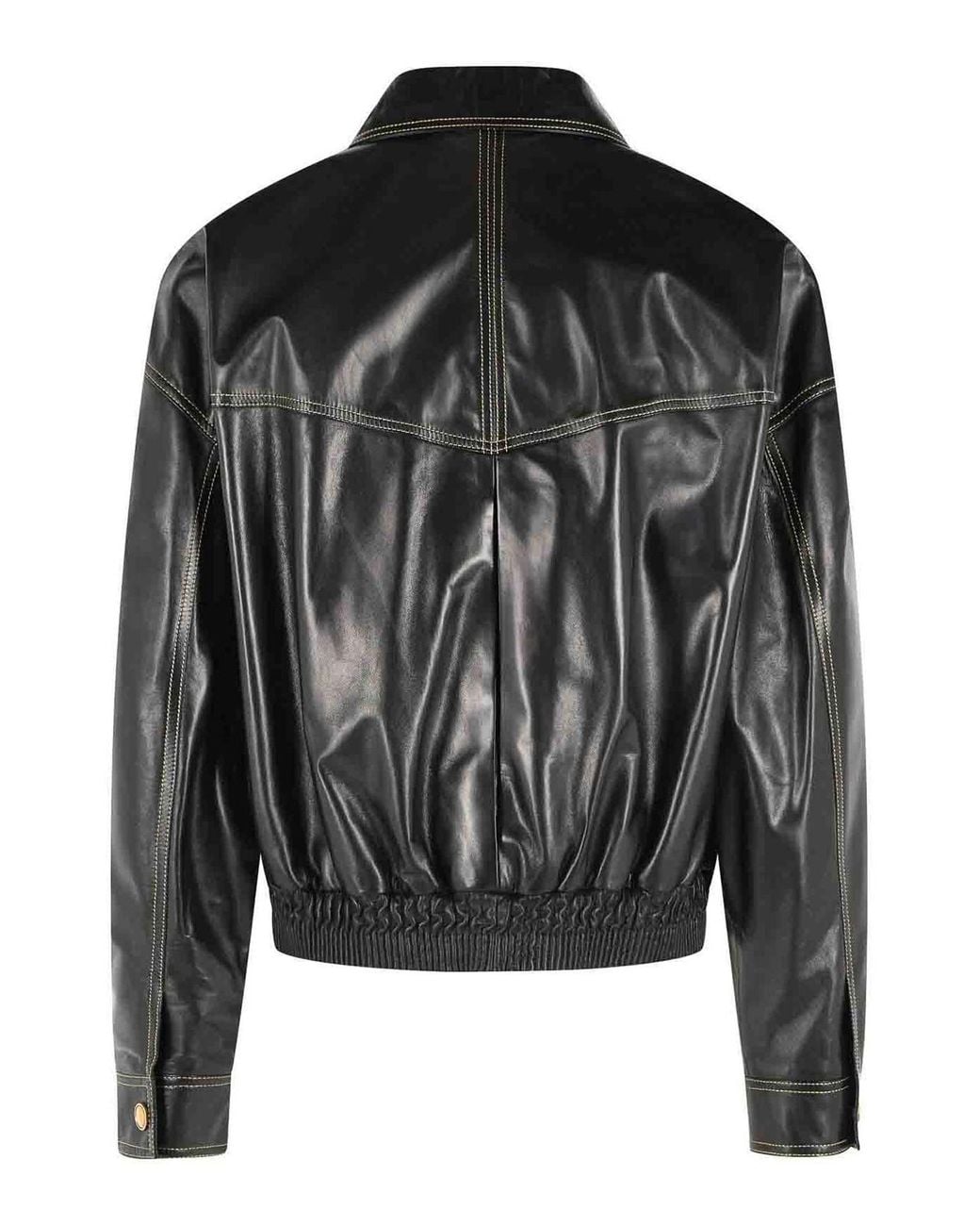 Versace Black Leather Jacket for men