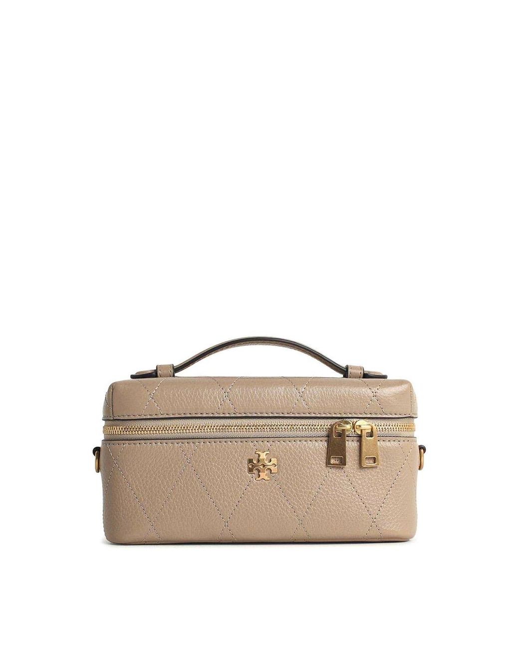 Tory Burch Natural Charlie' Mini Leather Beauty Case