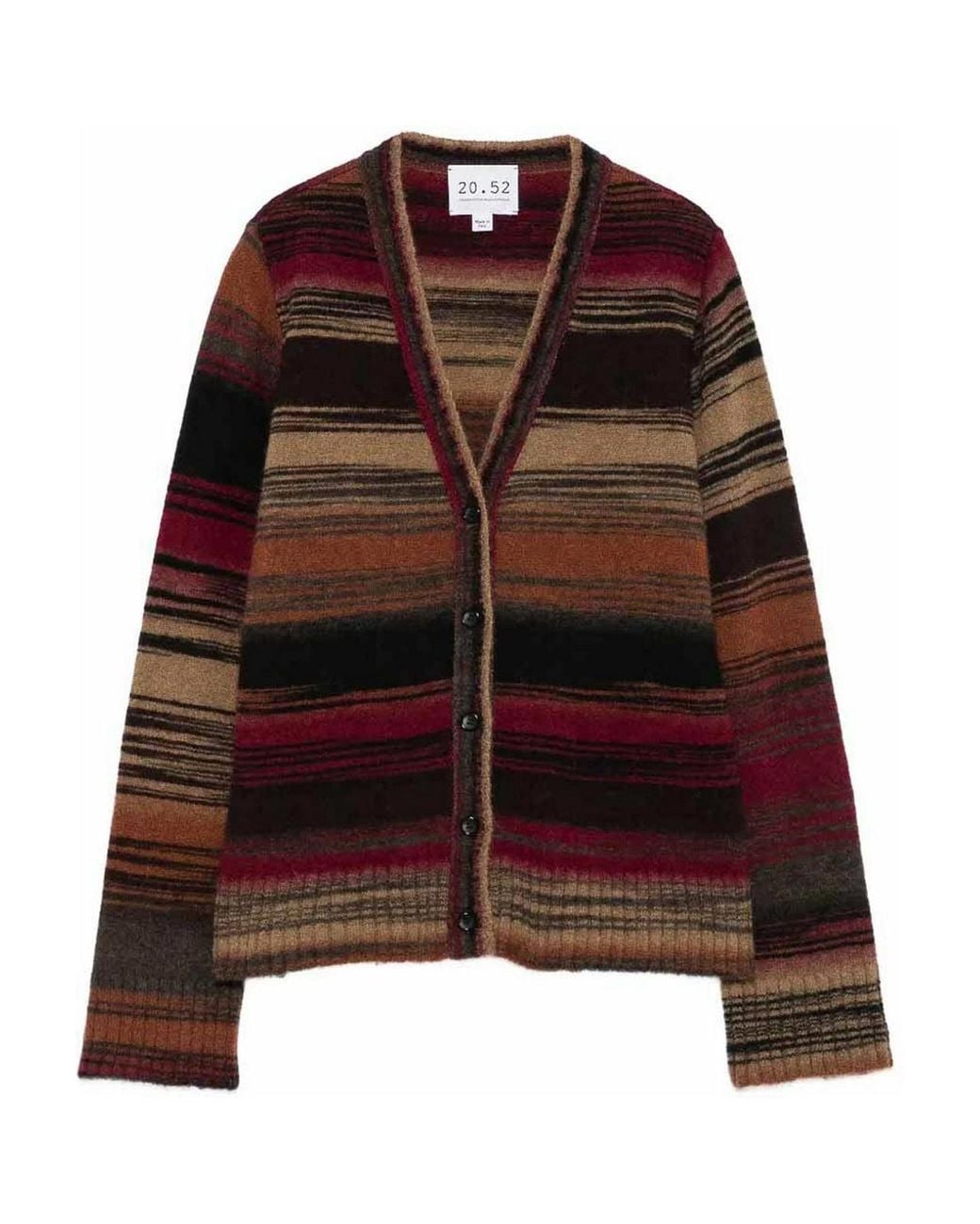 NEERA 20.52 Red Cardigan Stripe