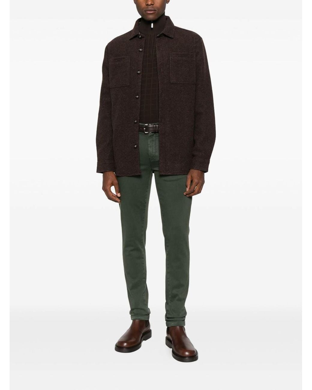 Emporio Armani Brown High Neck Pullover for men