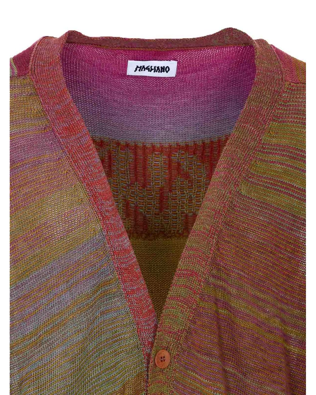 Magliano Brown Grandpa Cardigan for men