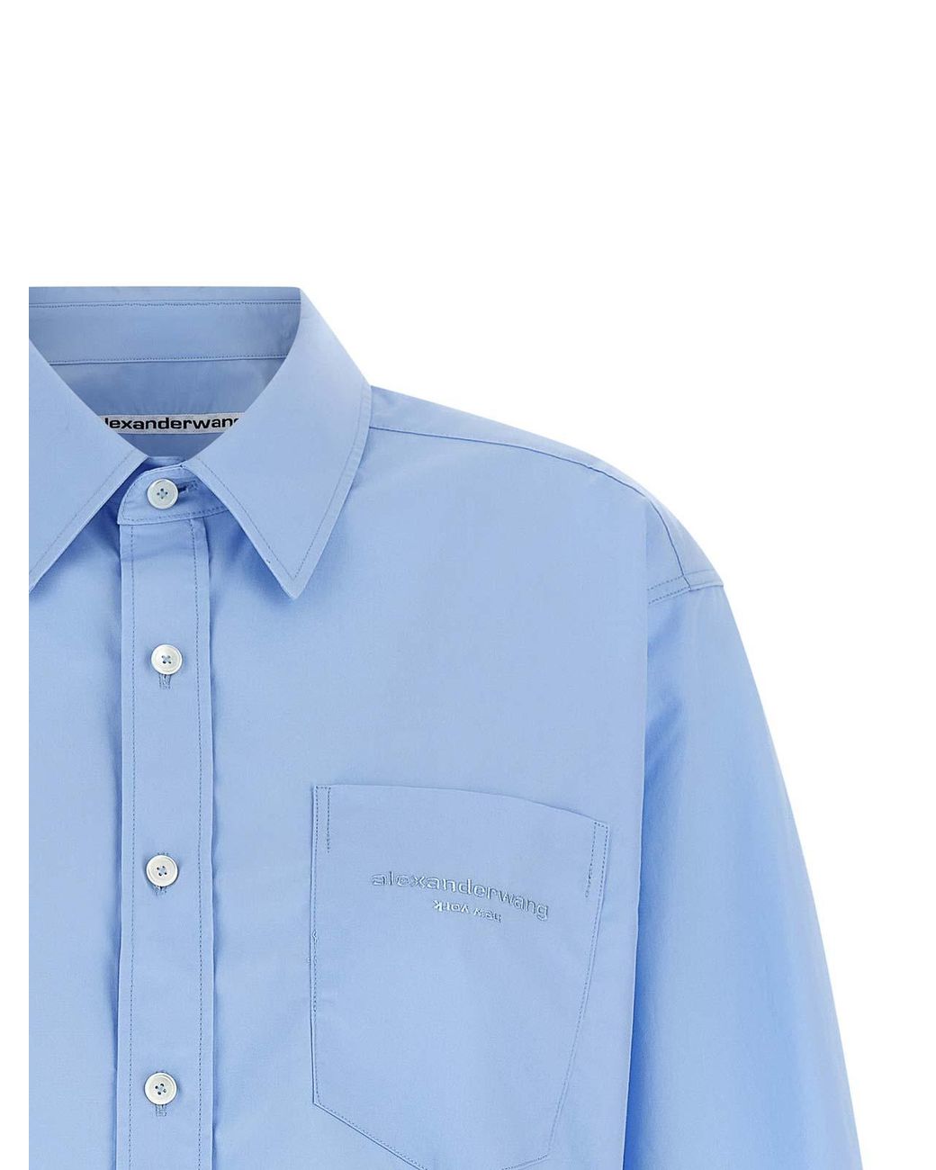 Alexander Wang Blue Cropped Shirt