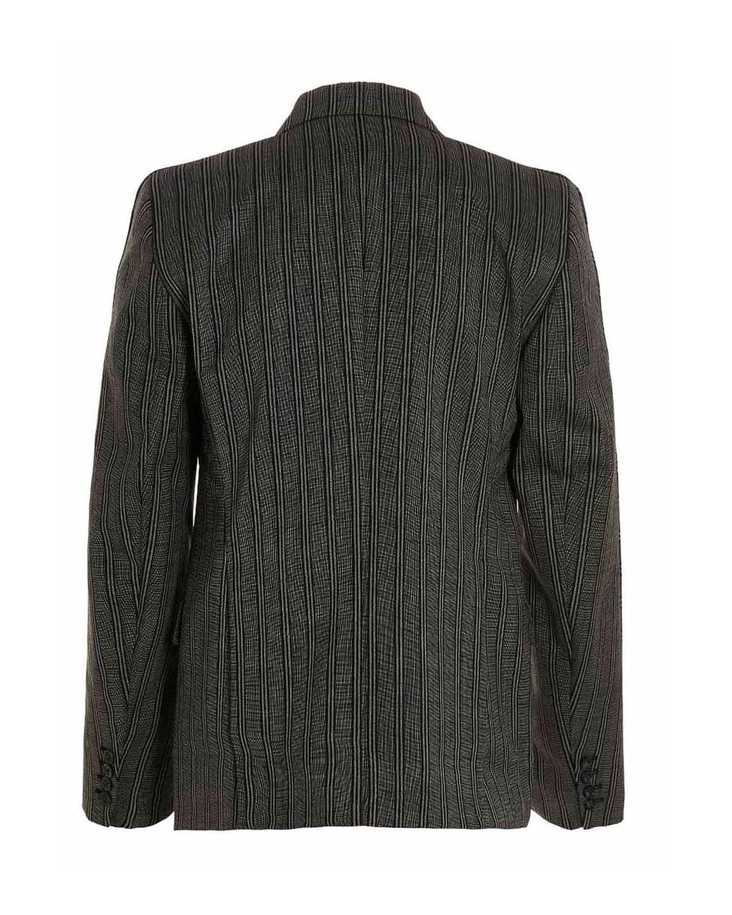 VTMNTS Gray Tonal Double Breasted Tailored Blazer for men