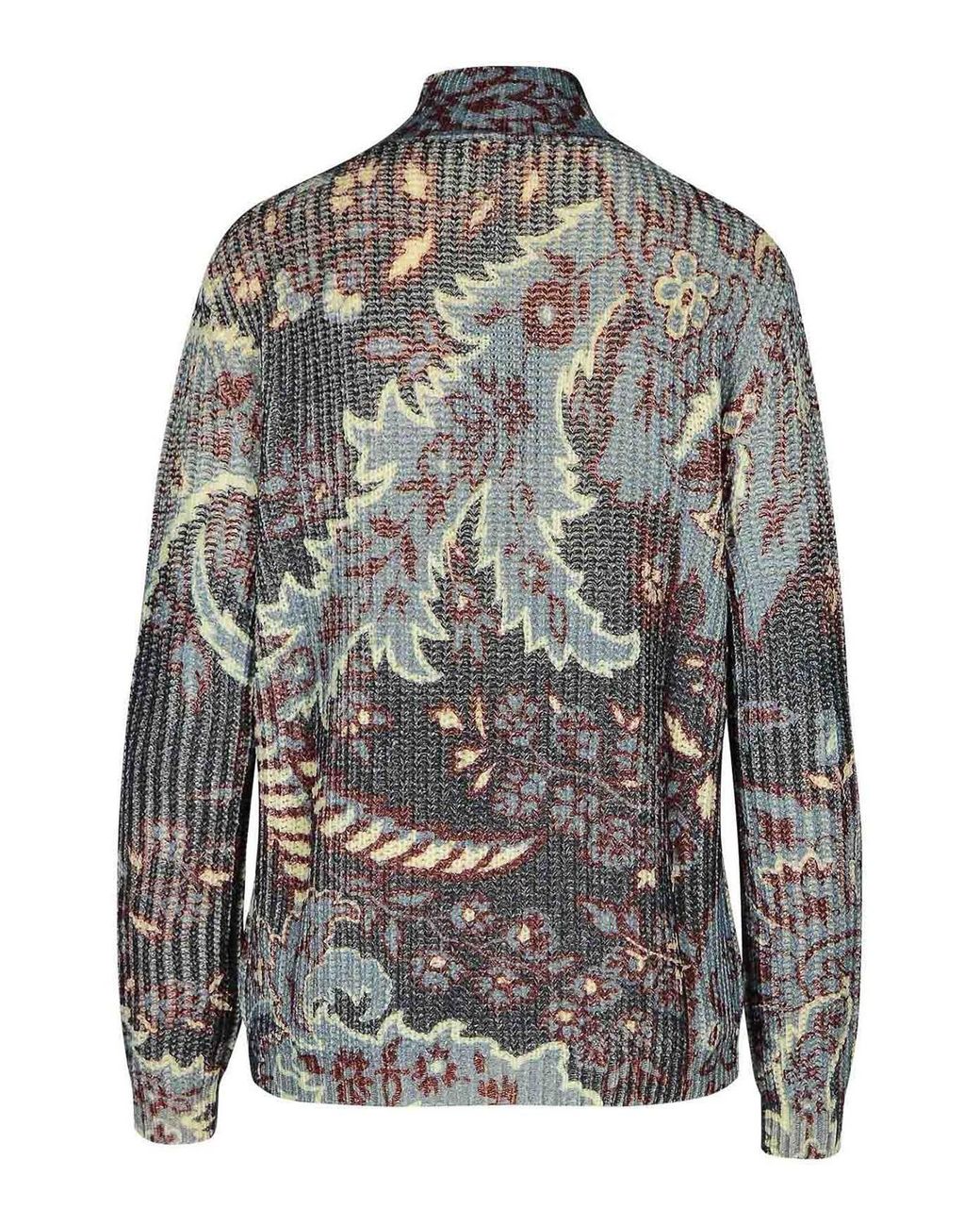 Etro Gray Wool Turtleneck Sweater