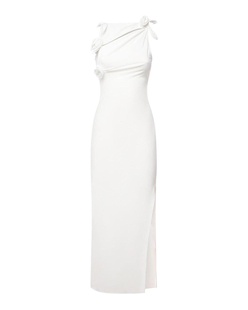 Coperni White Flower Gown Dress