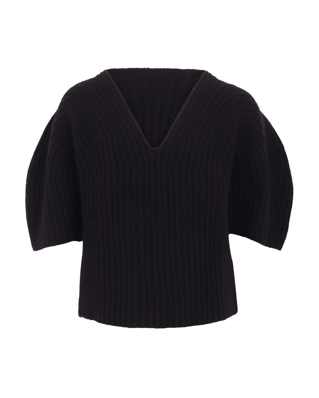 Christian Wijnants Blue 3D Ribbed Wool Top