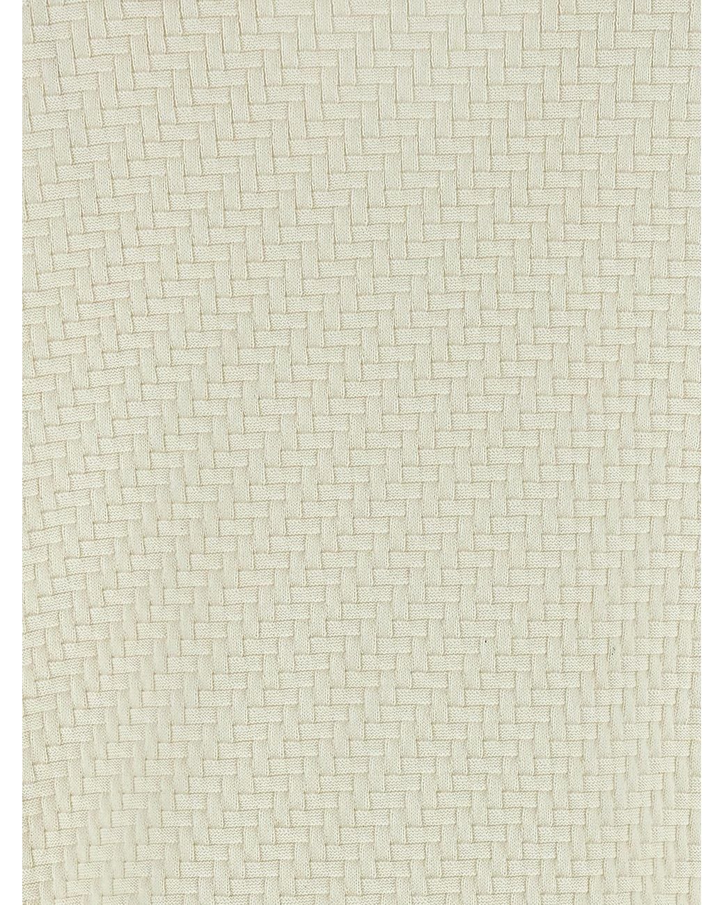 Brioni White Knit Polo Shirt for men
