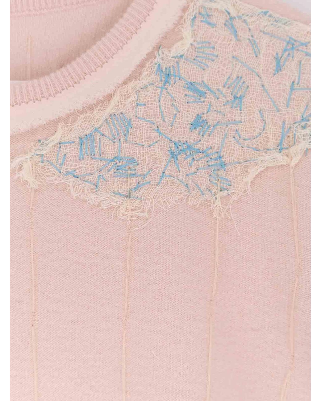 Maison Margiela Pink Virgin Wool Sweater