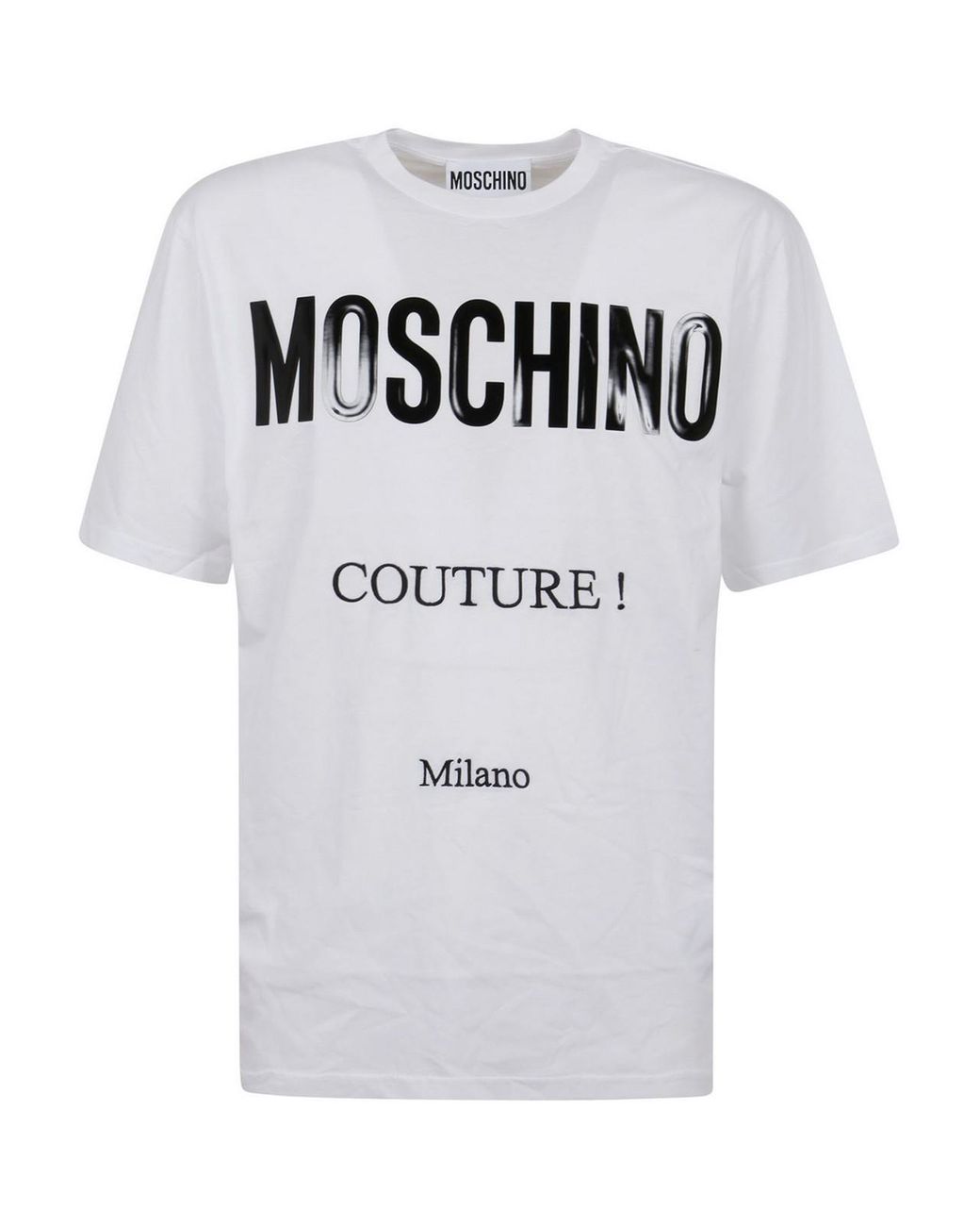 Moschino Gray Logo Printed T-Shirt for men