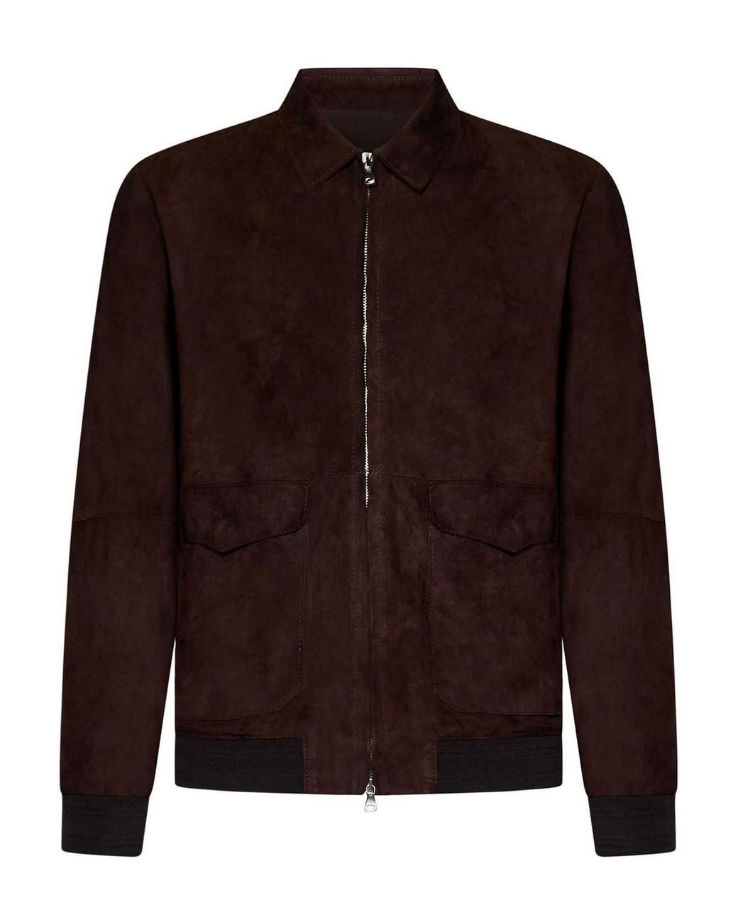 Franzese Collection Brown Dark Brad Pitt Bomber Jacket Handmade for men