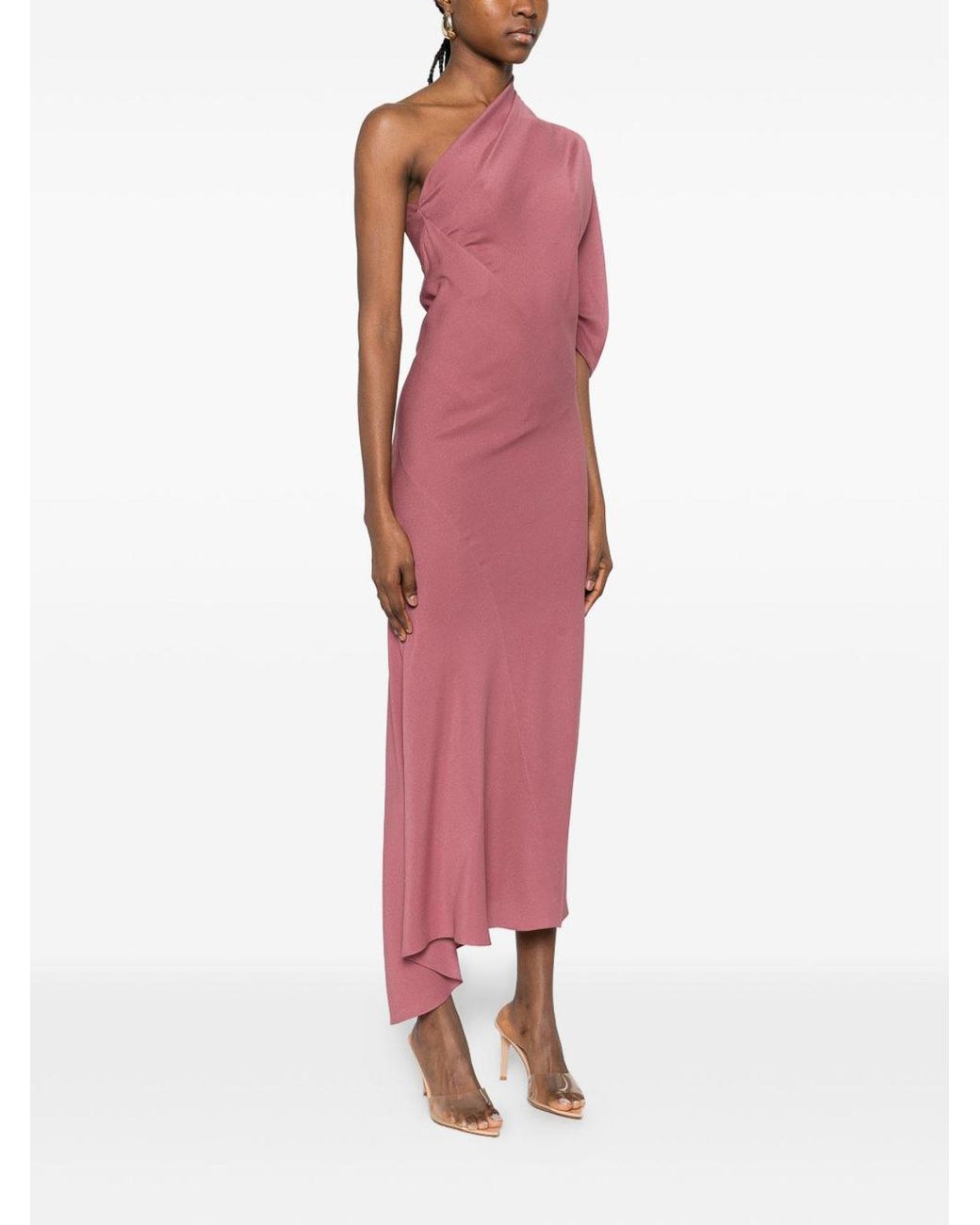 Cortana Pink Aldara Silk Long Dress