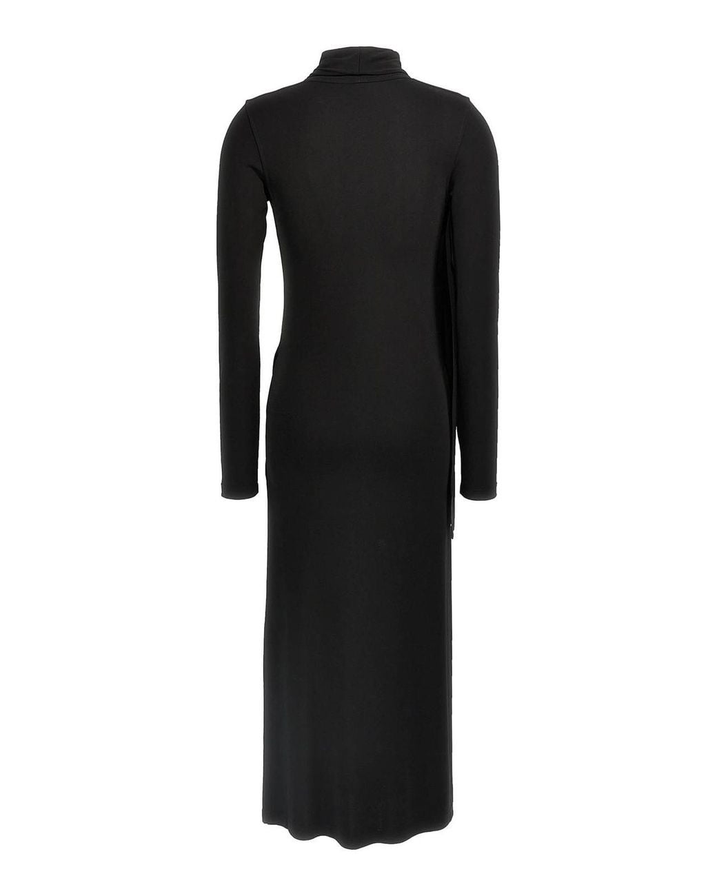 Totême  Black Overlapped Jersey Viscose Dress