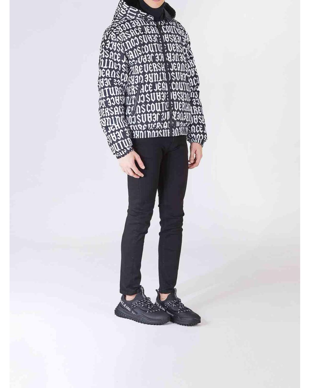 Versace Jeans Couture Black Gothic Logo Jacket for men