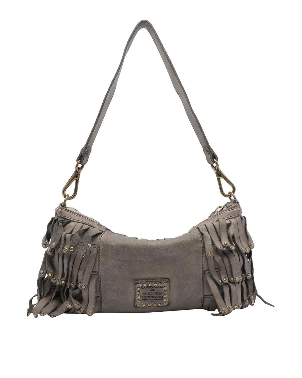 Campomaggi Gray Natalia Shoulder Bag