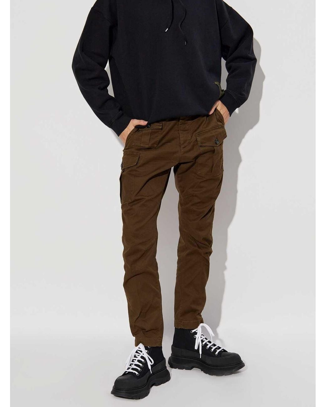 DSquared² Brown Sexy Cargo Pants for men