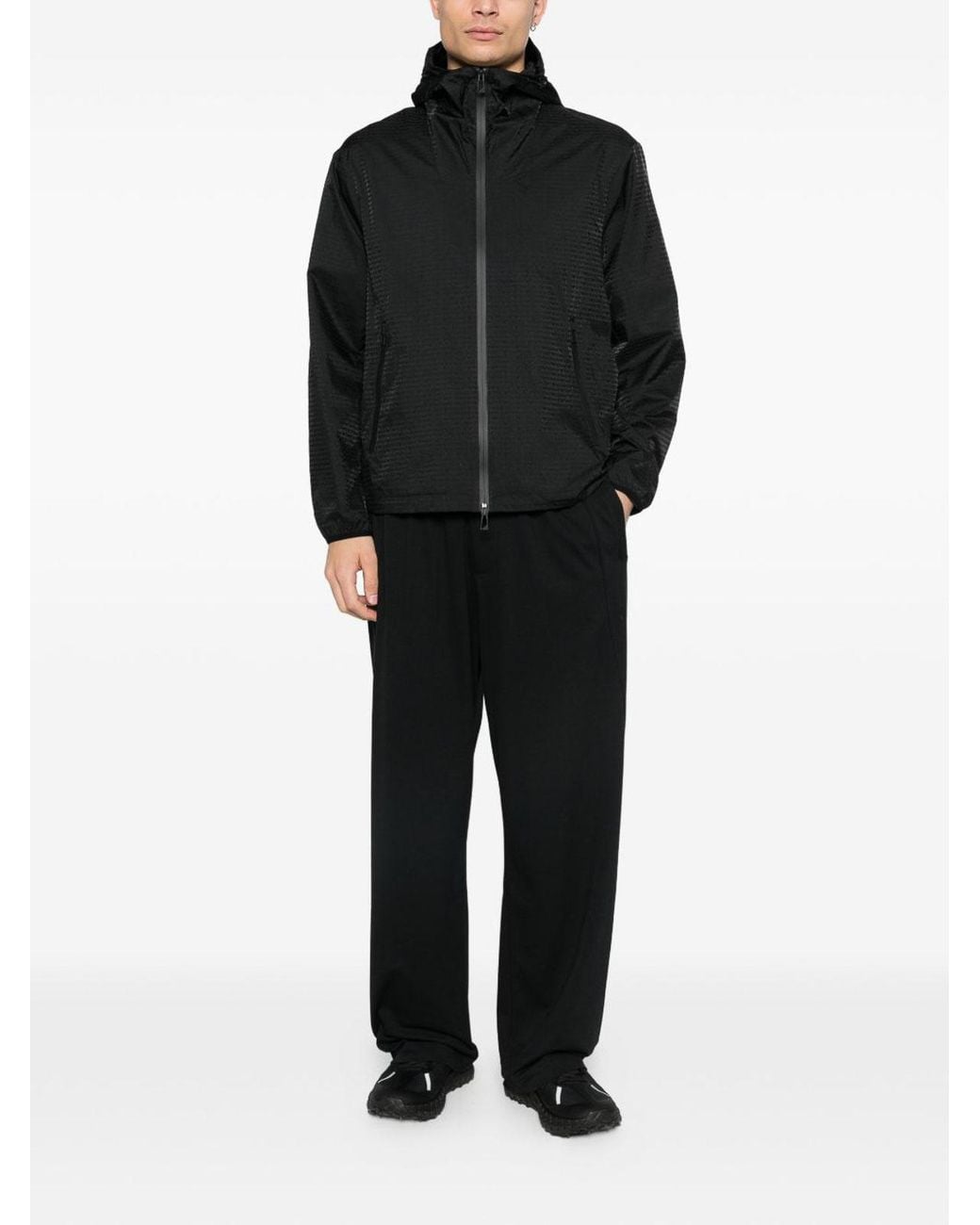 Emporio Armani Black Nylon Blouson Jacket for men