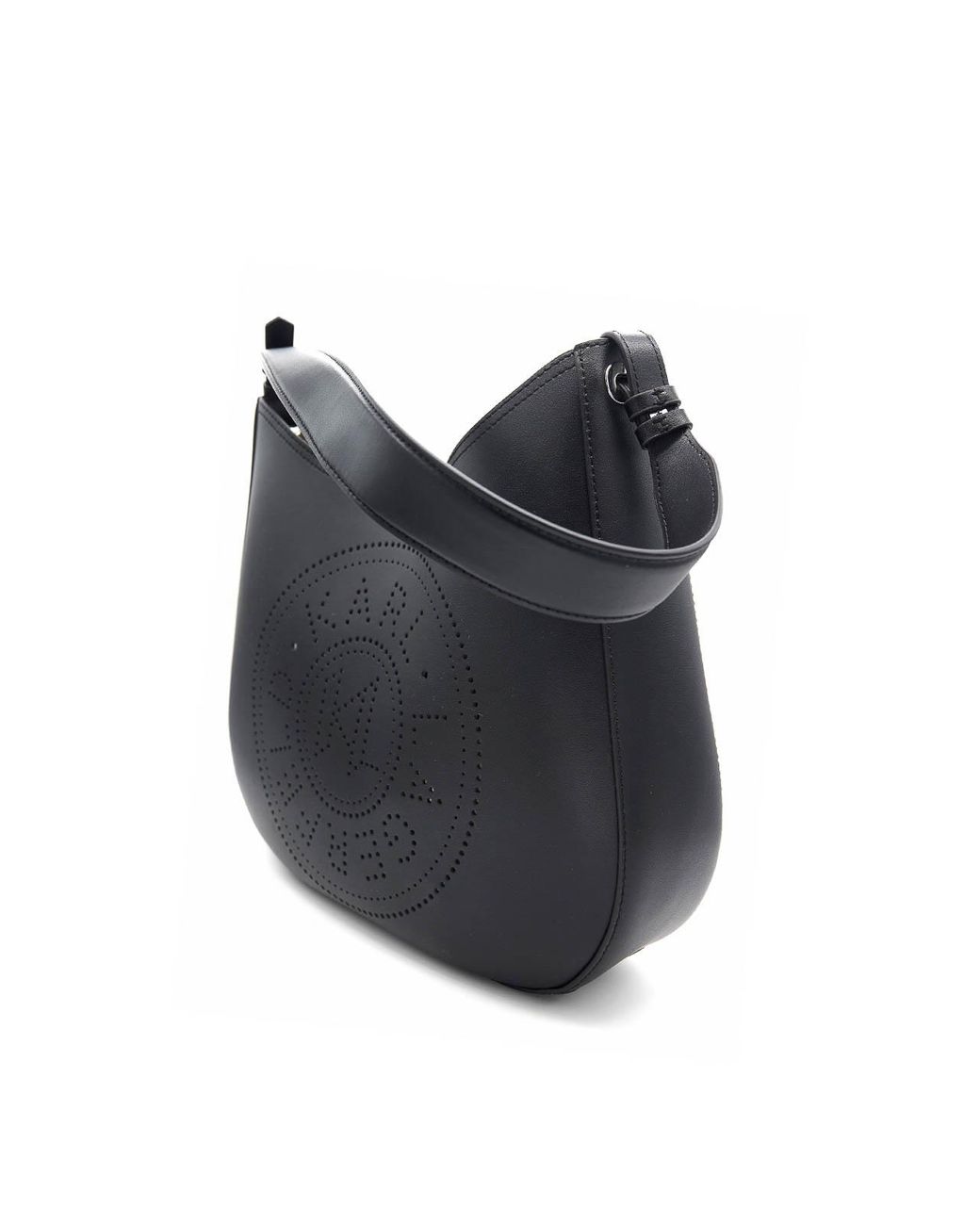Karl Lagerfeld Blue K/Circle Hobo Bag Perforated