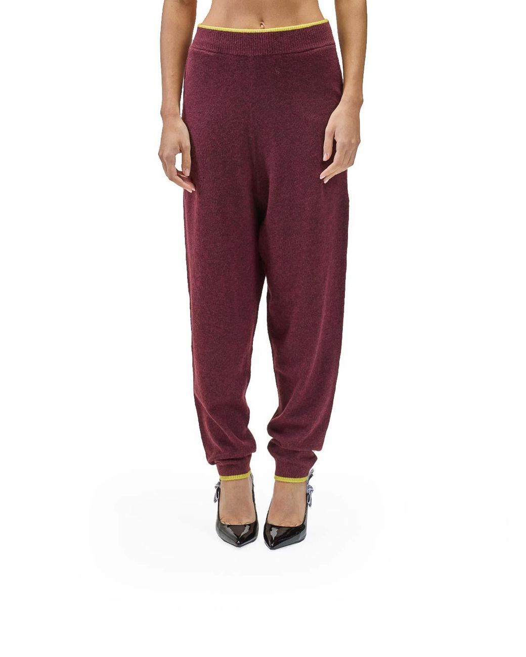 Sunnei Red Knit Elastic Pants for men