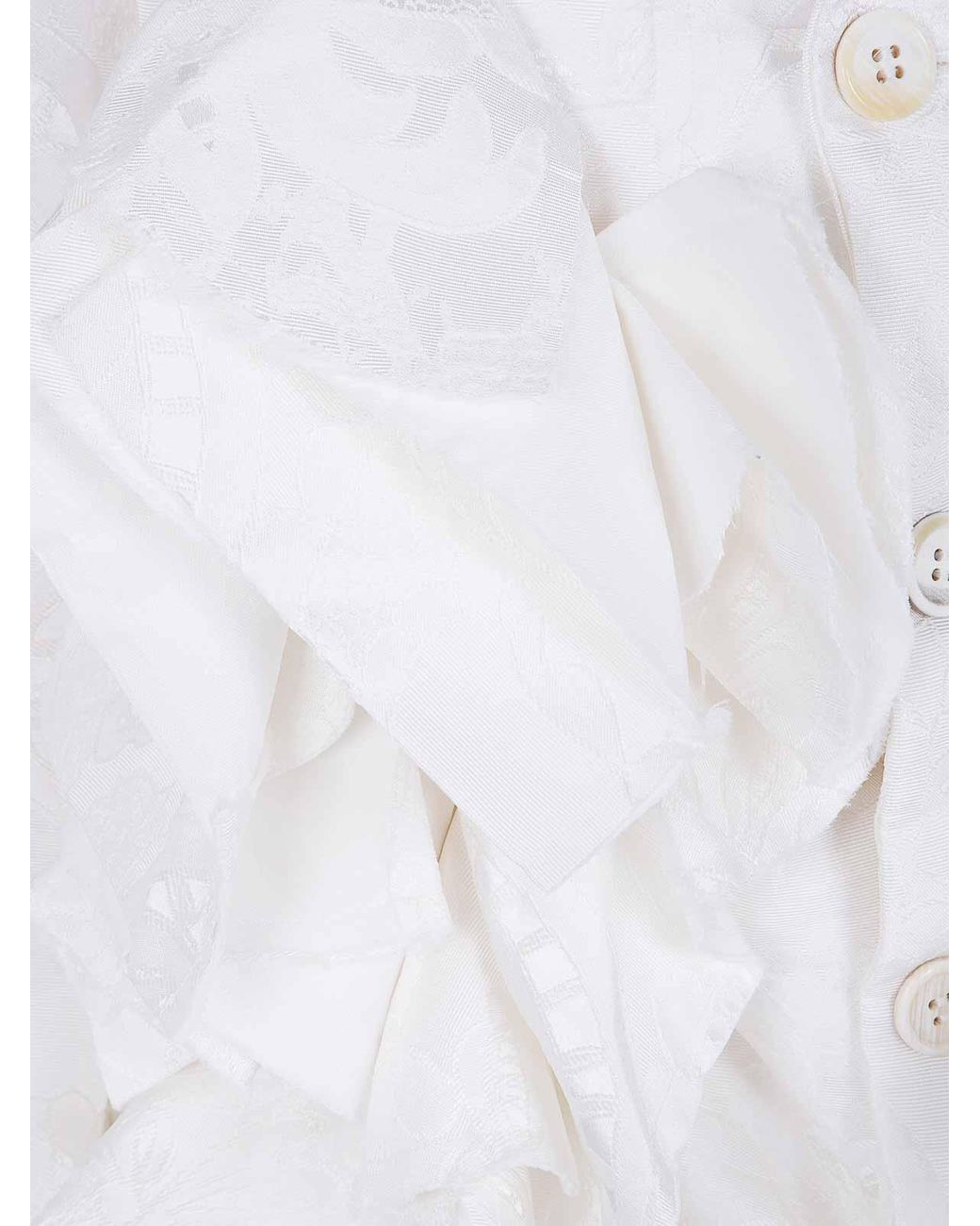 Comme des Garçons White Embroidered Jacket