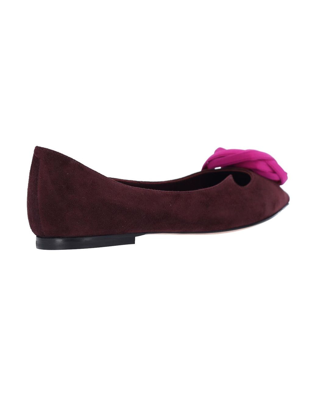 Roger Vivier Red Rose Vivier Ballet Flats