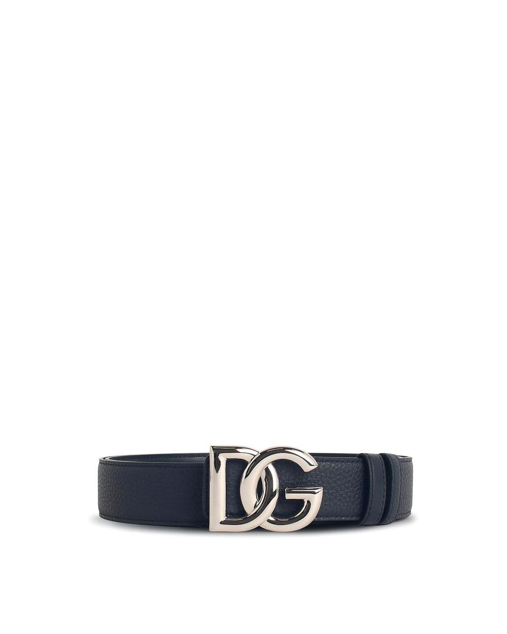 Dolce & Gabbana White Dg' Logo Belt for men