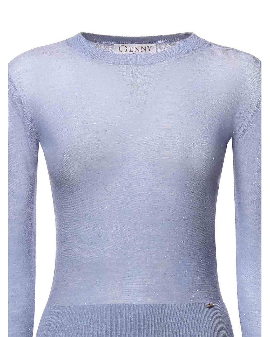 Genny Blue Wool Sweater